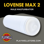 Lovense Max 2 Rechargeable Male Masturbator White Case Clear Sleeve