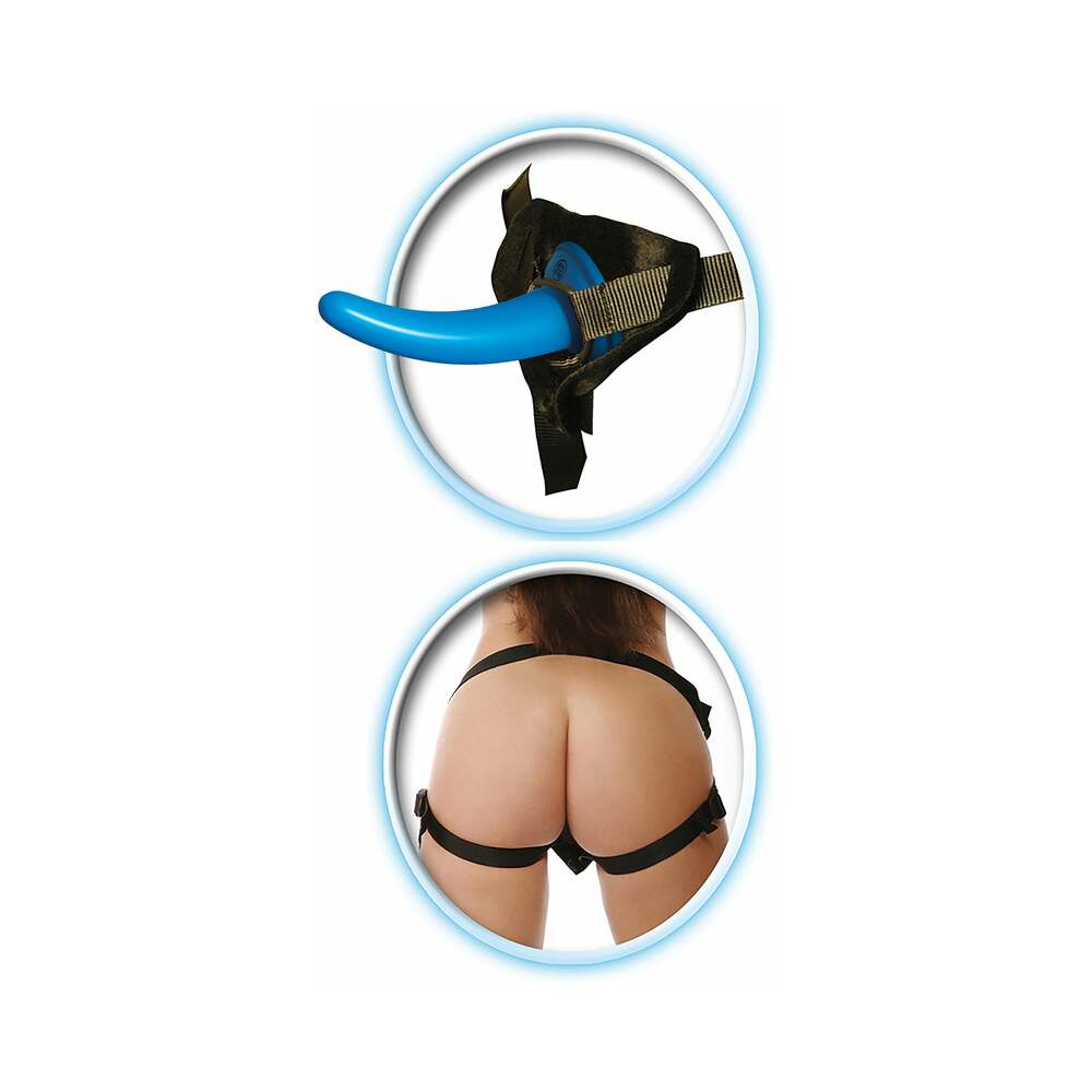 Fetish Fantasy Series Beginner''s Strap-On For Him Set With 4.5 in. Dildo Blue/Black