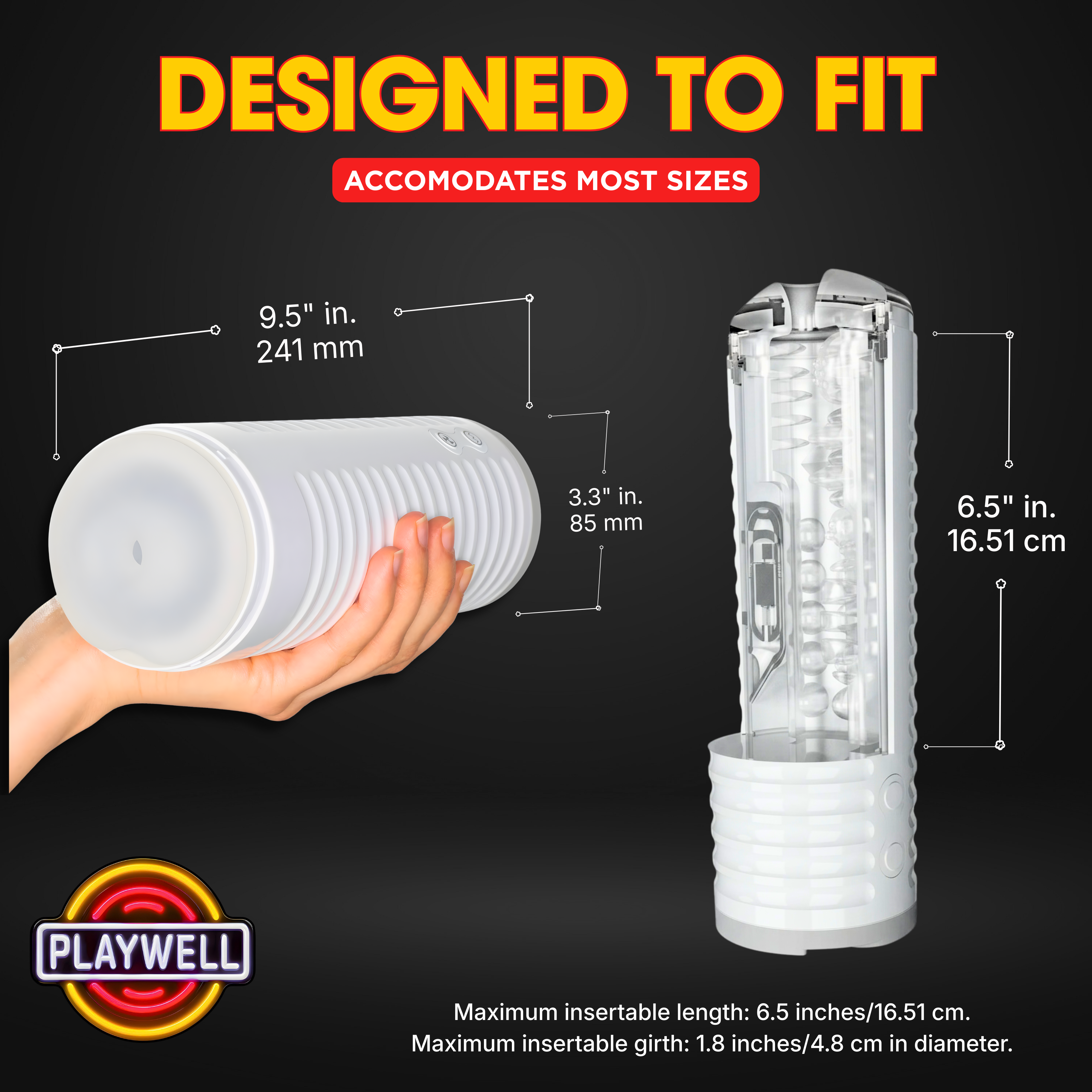 Lovense Max 2 Rechargeable Male Masturbator White Case Clear Sleeve