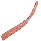 Cowhide Leather Paddle Slapper Brown With Sturdy Handle
