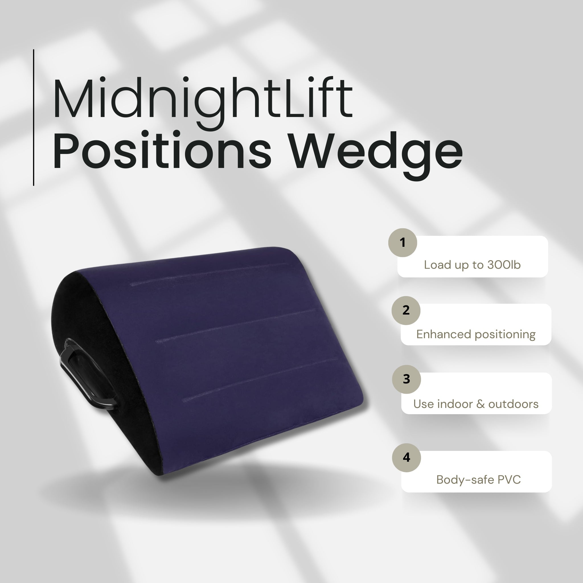 MidnightLift Inflatable Sex Positions Wedge Pillow Portable
