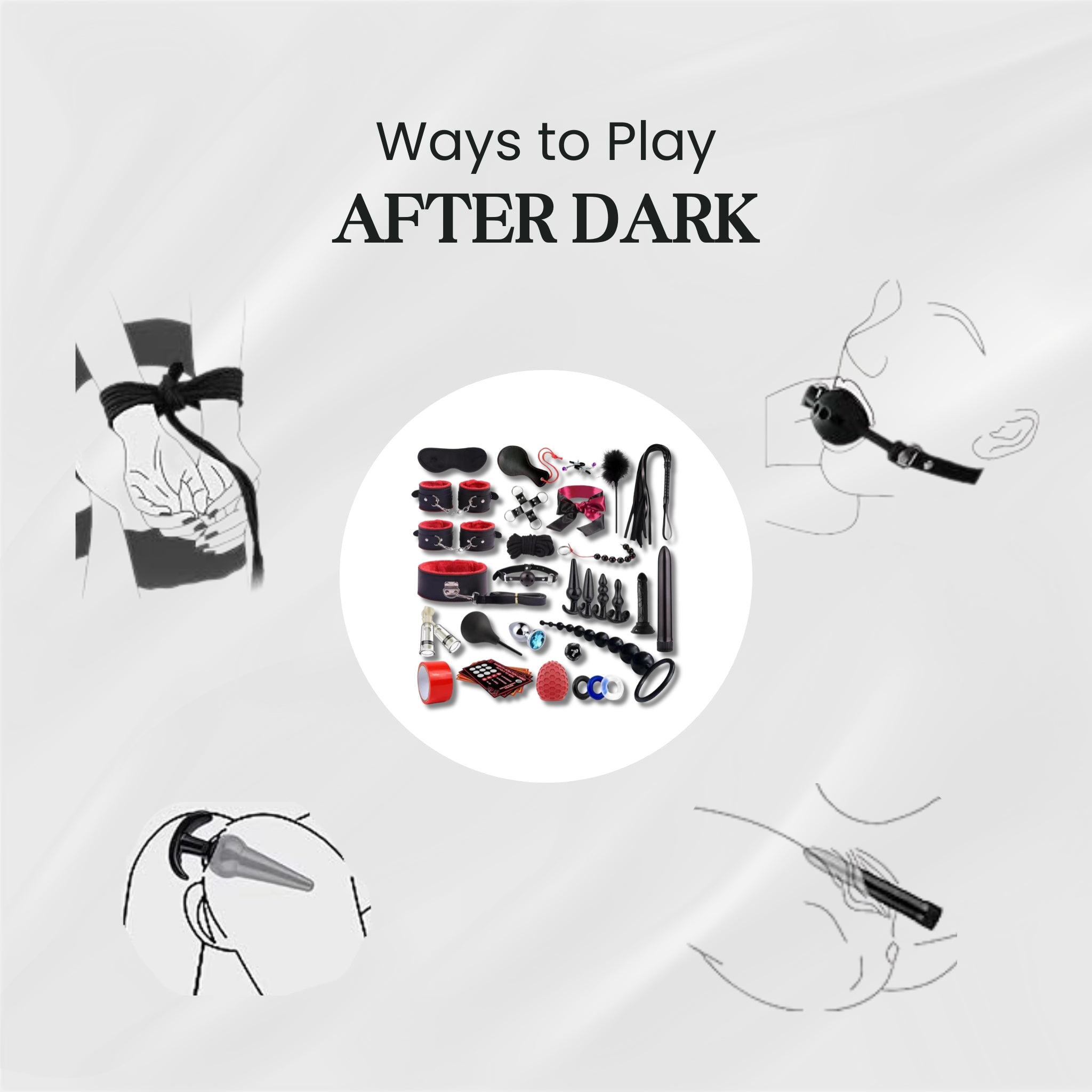 NightMaster 34-Piece Ultimate BDSM & Anal Play Kit