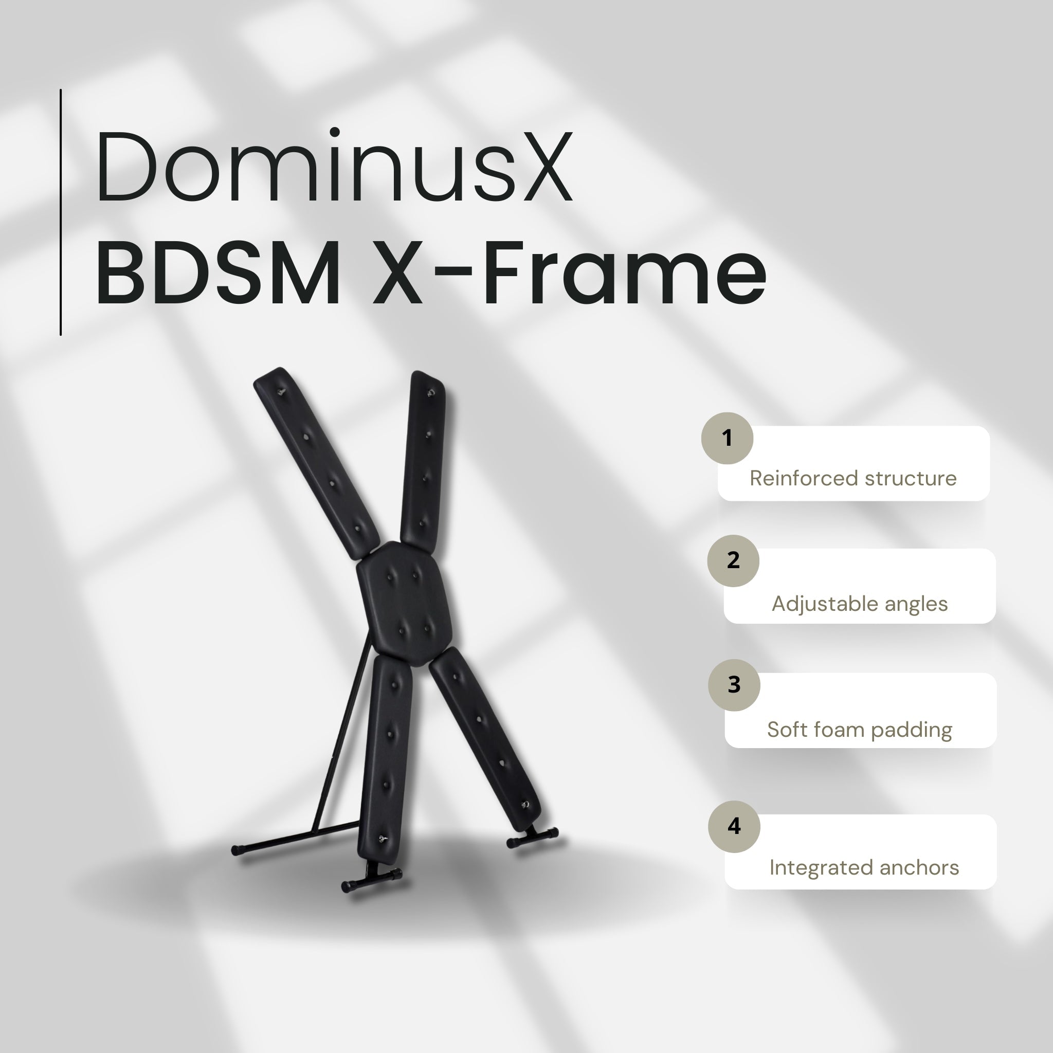 St Andrews Cross Freestanding BDSM Cross Durable Centerpiece