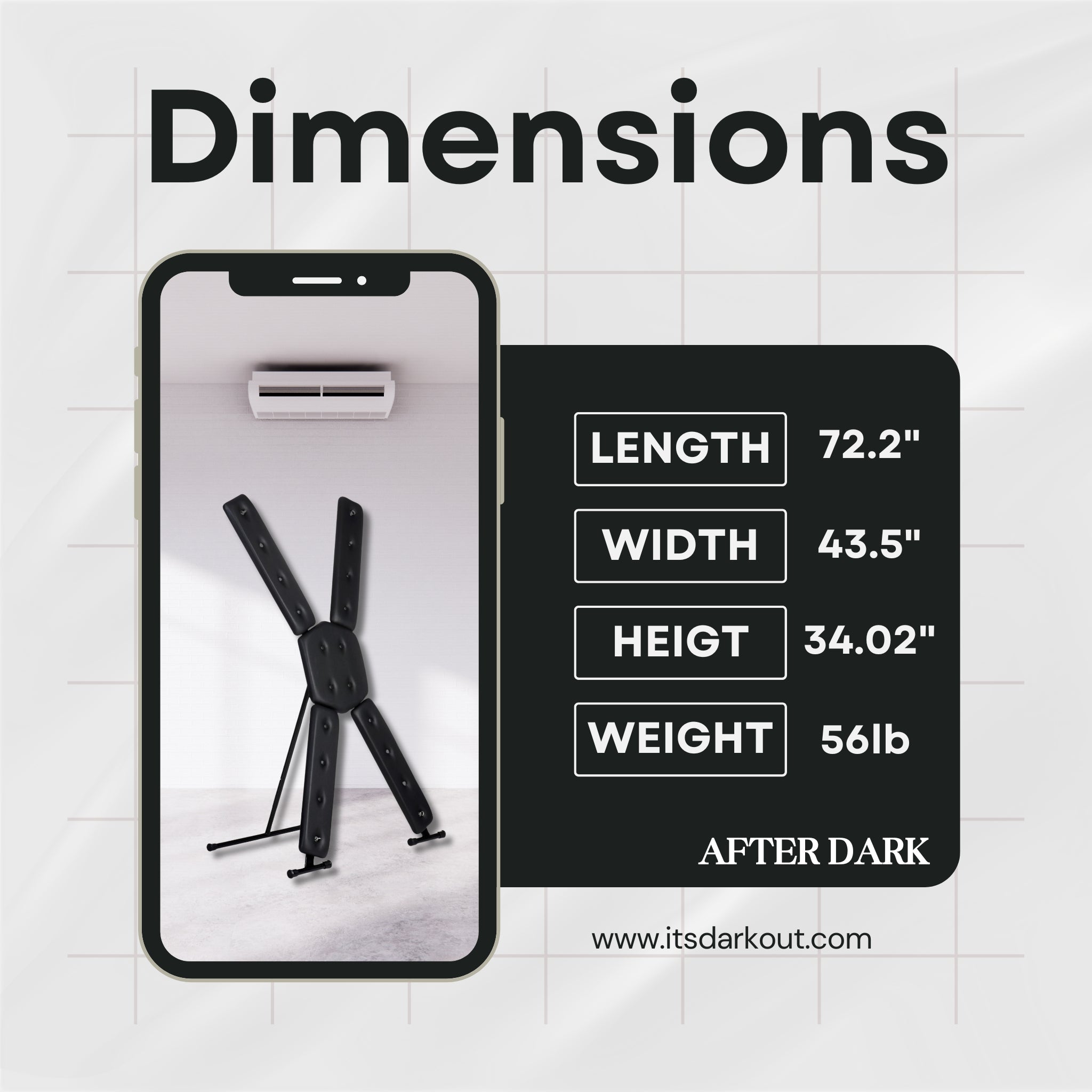 St Andrews Cross Freestanding BDSM Cross Durable Centerpiece