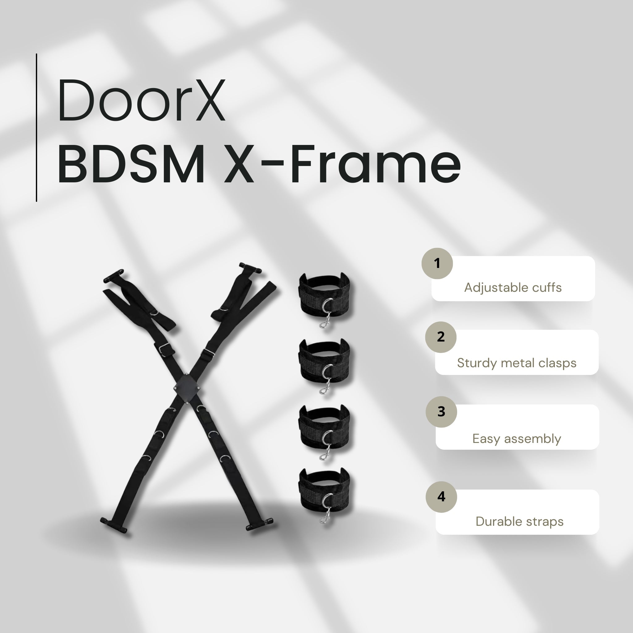 DoorX Over-the-Door Cross Restraint Kit