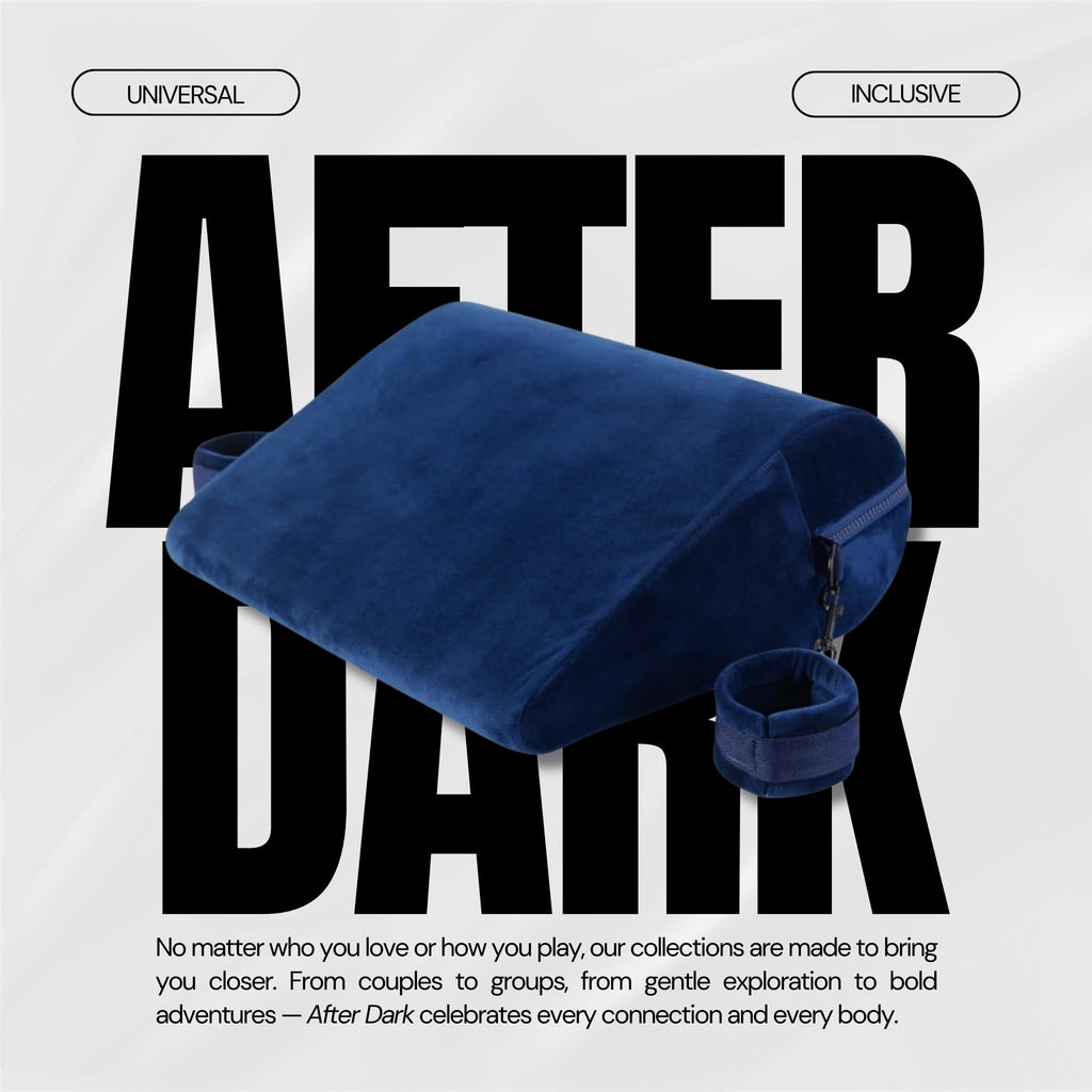 Position Pillow With Cuffs Foam Blue Plush Cover Compact