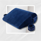 Position Pillow With Cuffs Foam Blue Plush Cover Compact