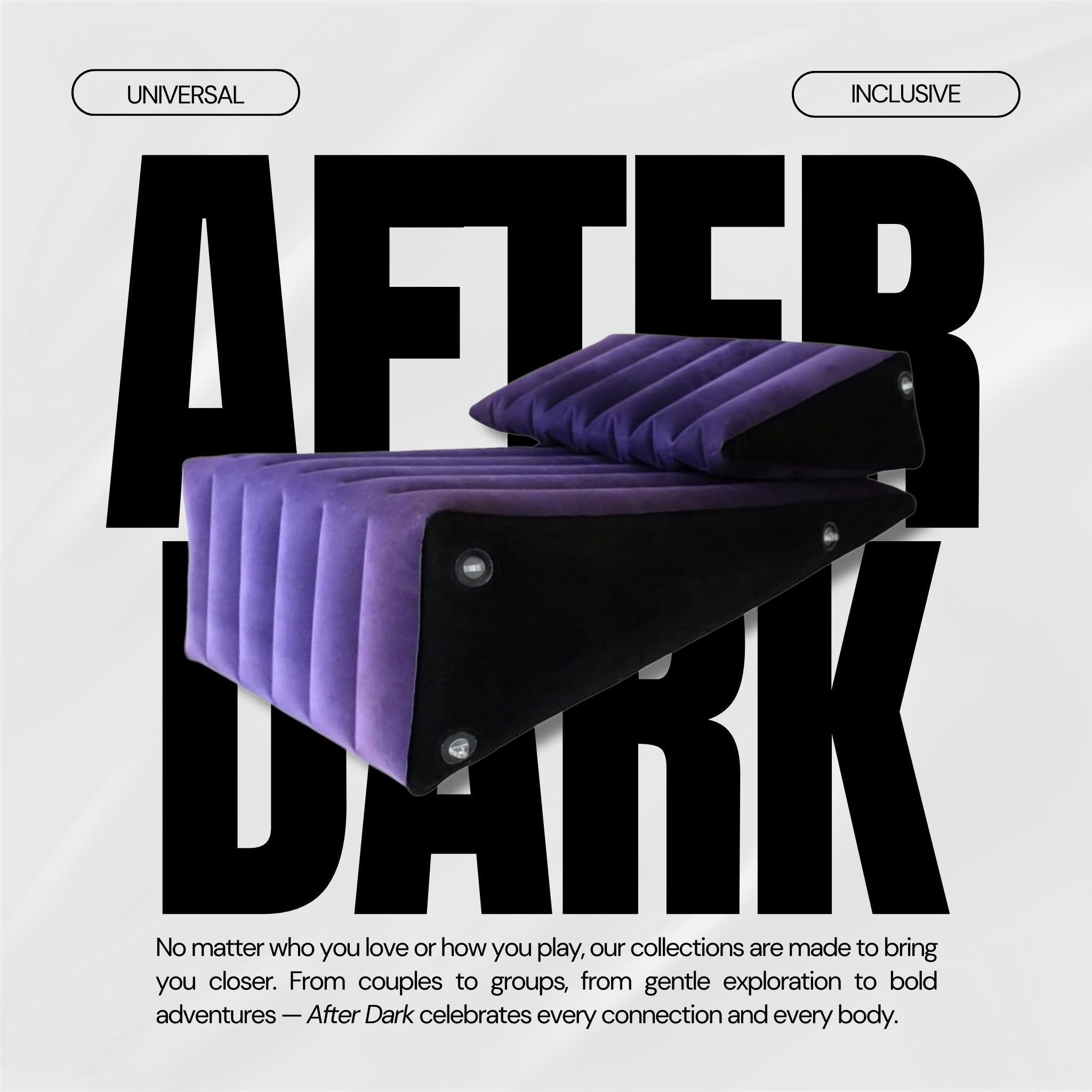 NightRise Duo Inflatable Sex Sofa with Handcuffs (2-Piece Set)