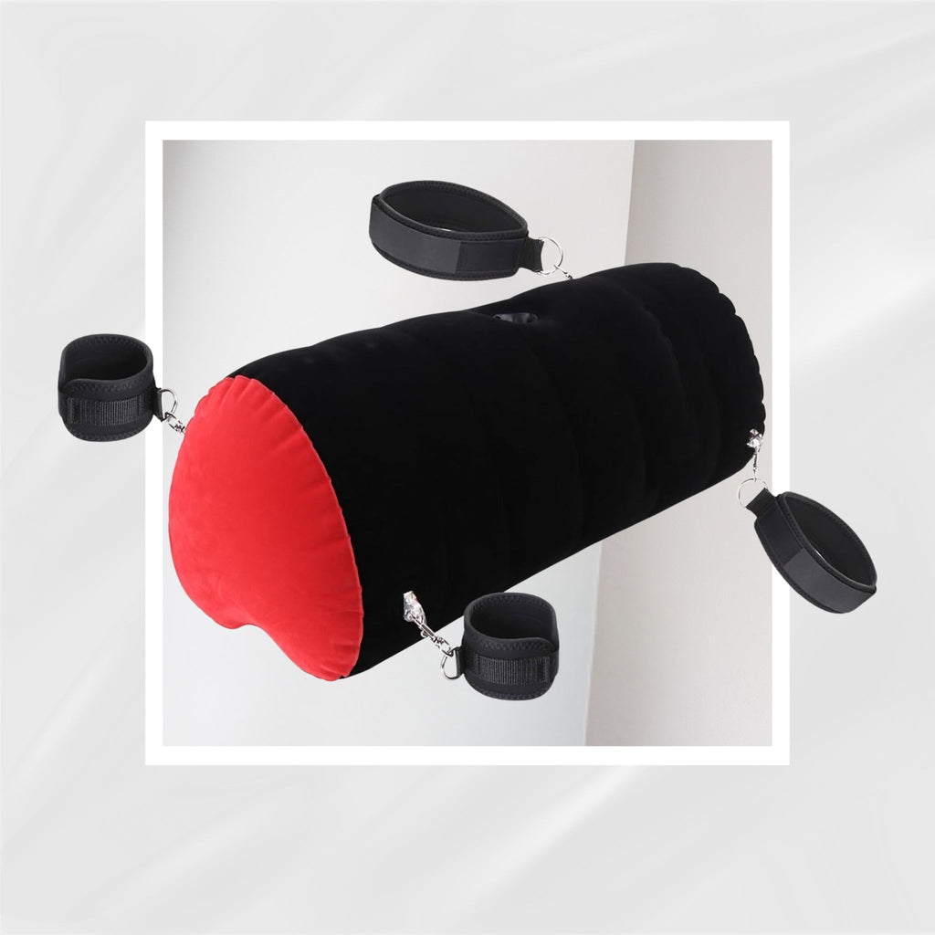 Midnight Heart Inflatable Sex Pillow Dildo Mount Stable