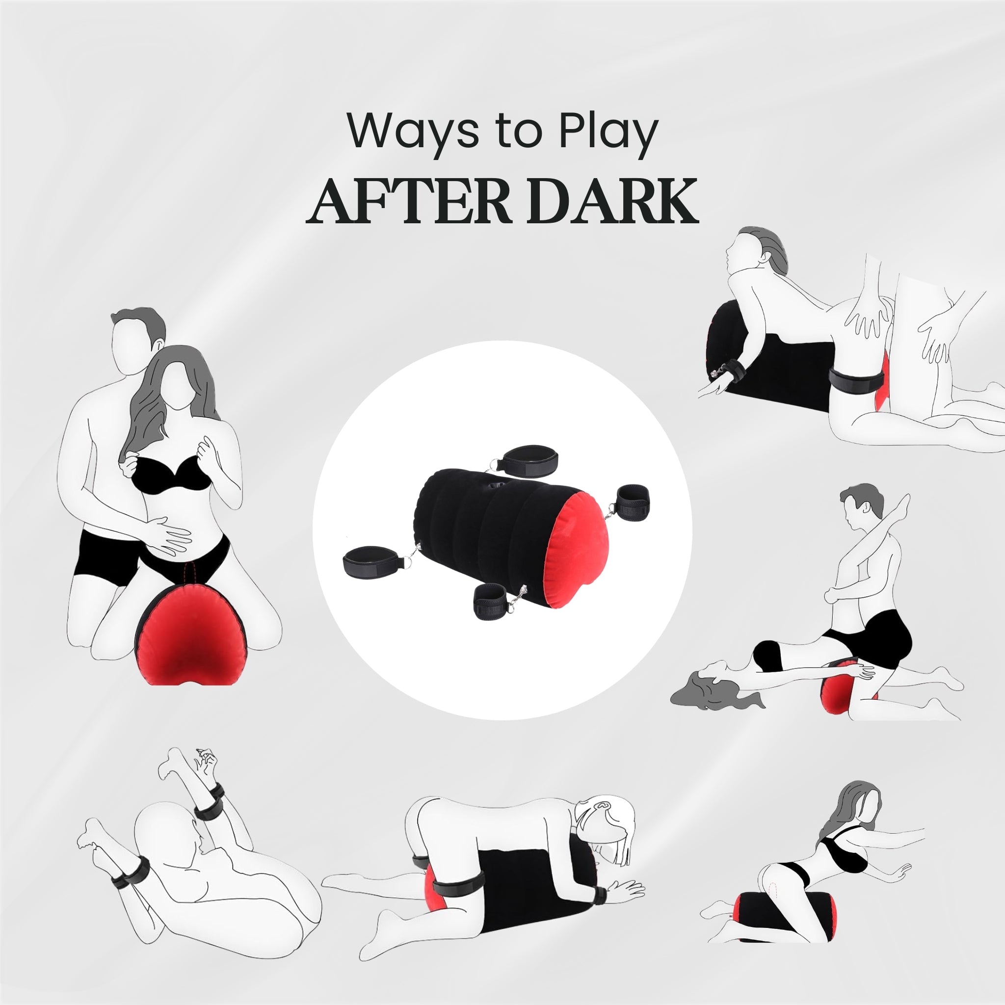 MidnightHeart Inflatable Sex Pillow Dildo Mount