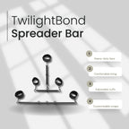 TwilightBond Spreader Bar Kit 2 Bar BDSM Restraints With Nylon Cuffs