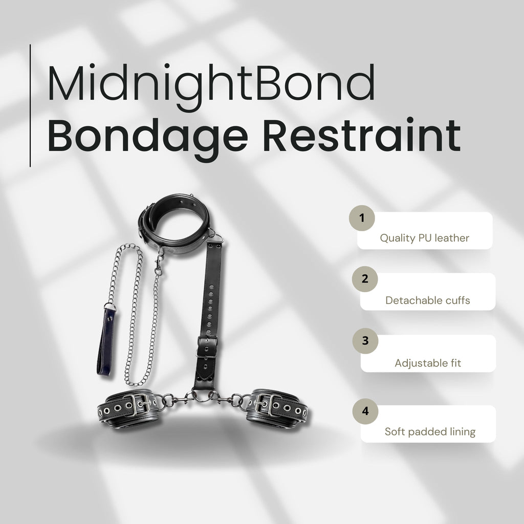 BDSM Restraint Chain Set With Padded PU Leather Kit