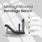 MidnightBound Adjustable Bondage Bench Carbon Steel Frame Angles