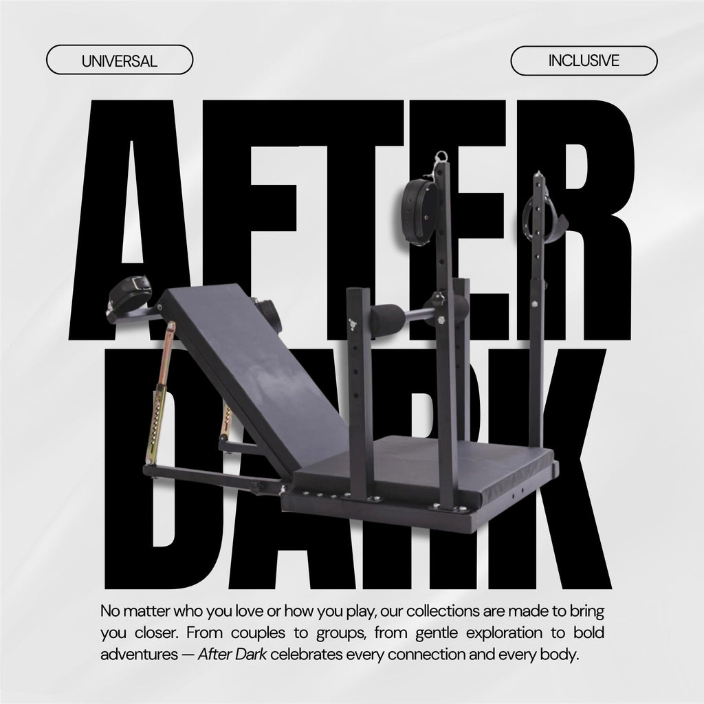 MidnightBound Adjustable Bondage Bench Carbon Steel Frame Angles