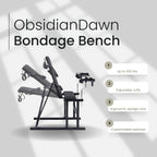 Bondage Bench Restraint Furniture Adjustable Carbon Steel