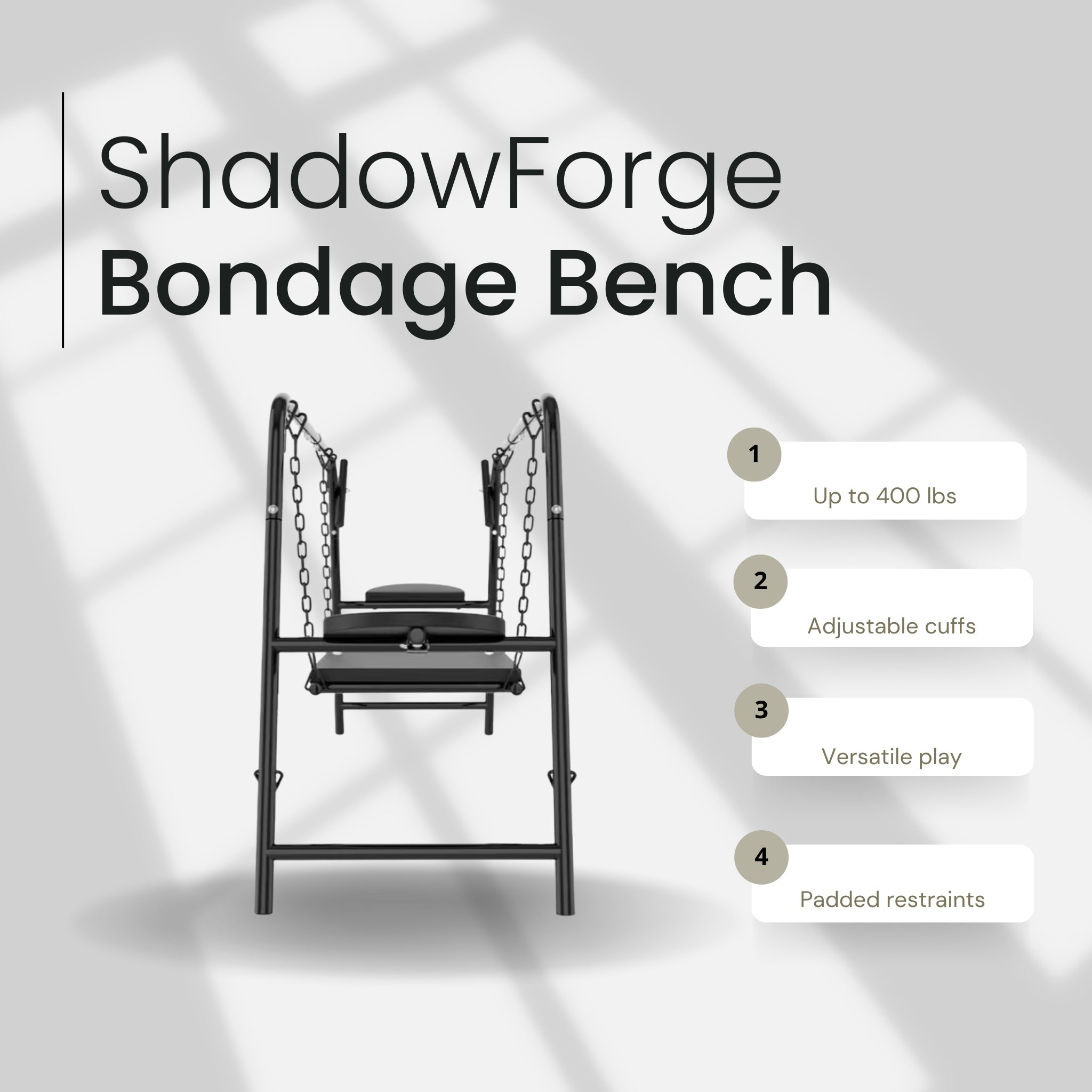 ShadowForge Freestanding BDSM Restraint Platform