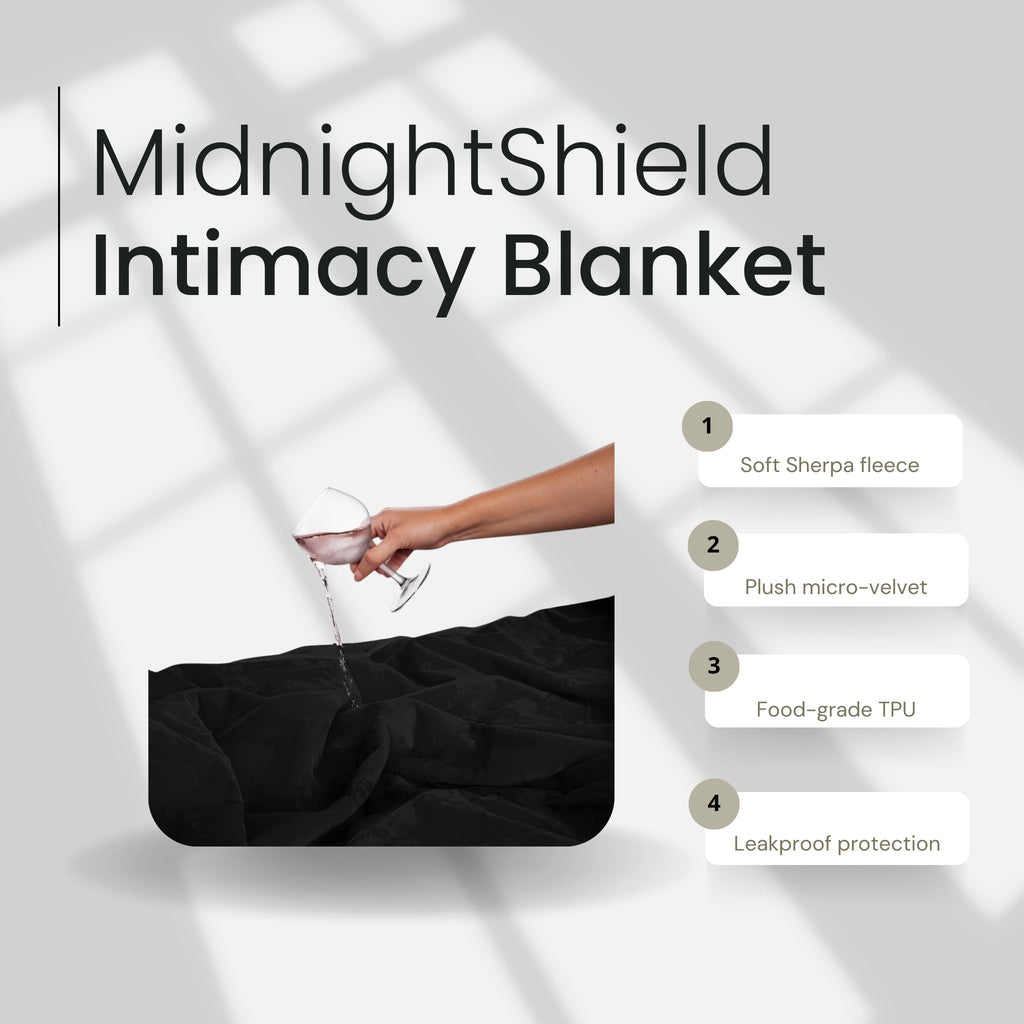 MidnightShield Waterproof Intimacy Blanket Leakproof Core Multipurpose Protector