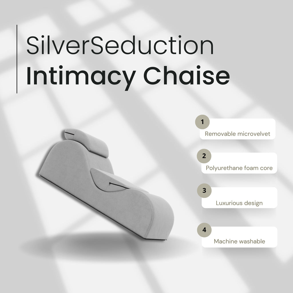 Erotic Chaise Chair With Ergonomic Foam Support SilverSeduction Lounge
