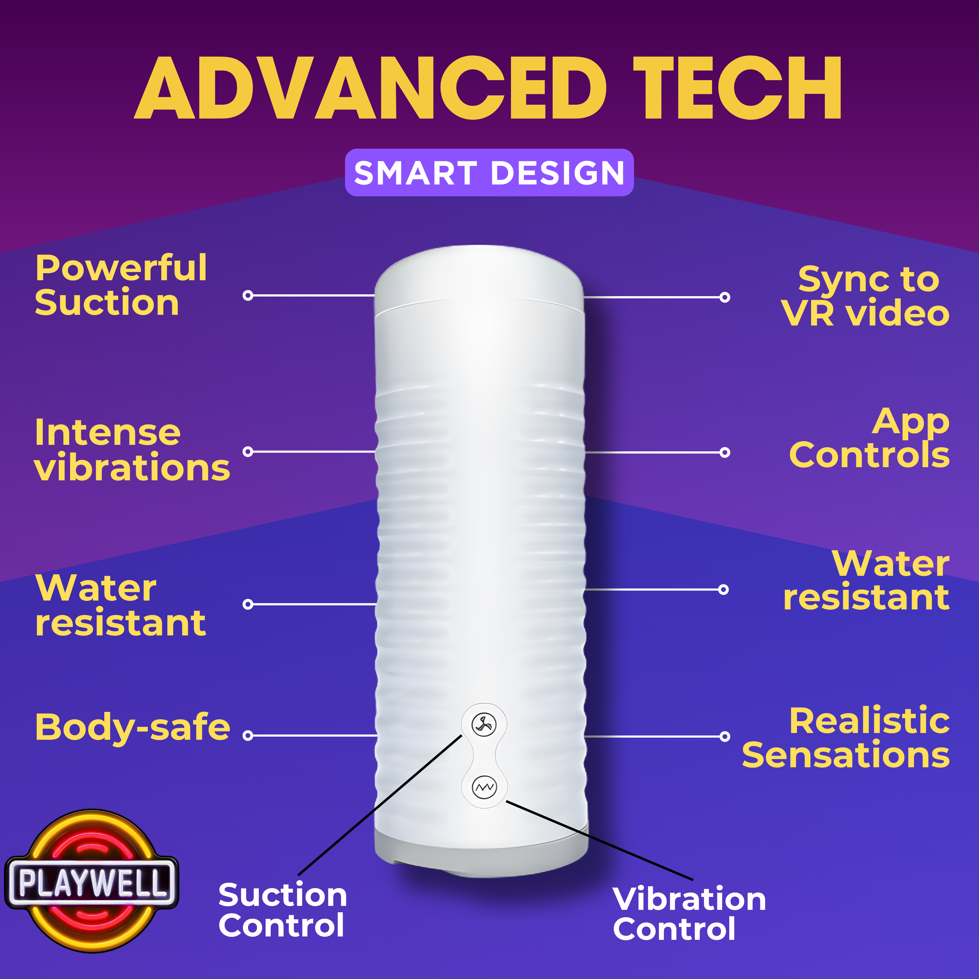 Lovense Max 2 Rechargeable Male Masturbator w/ White Case - Clear Sleeve