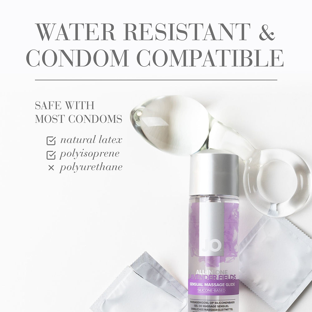 JO All-In-One Sensual Massage Glide Lavender 1 oz.