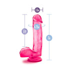 B Yours Sweet ''n Hard 1 Realistic 7 in. Dildo with Balls Pink