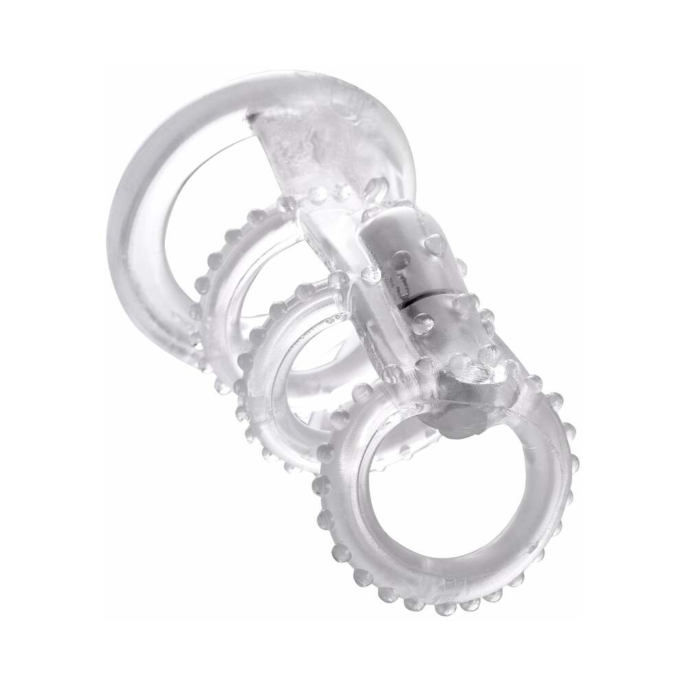 Fantasy X-tensions Vibrating Cock Cage Clear