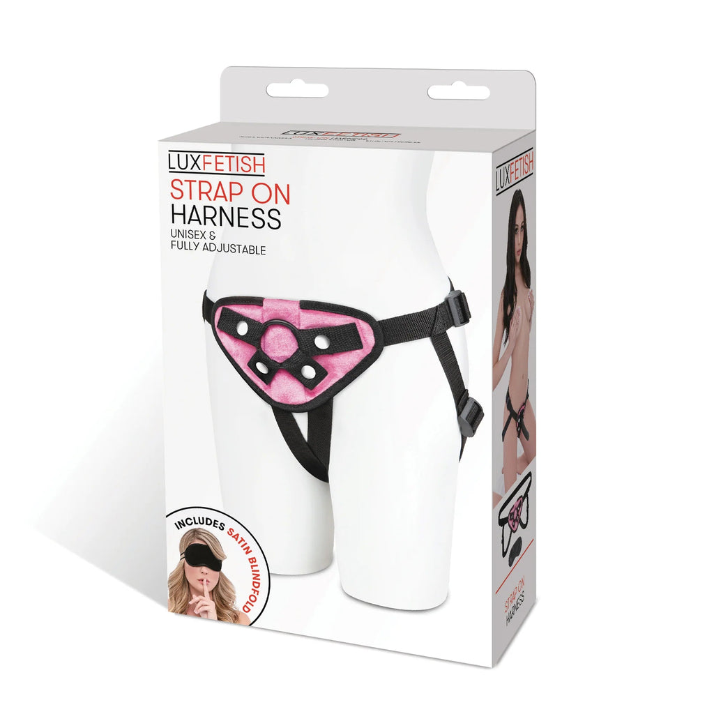 Lux Fetish Neoprene Strap-On Harness Pink