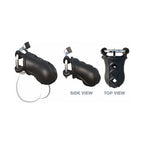 Fantasy C-Ringz Extreme Silicone Cock Blocker Locking Chastity Cage Black