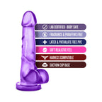 B Yours Sweet ''n Hard 4 Realistic 7 in. Dildo with Balls Purple