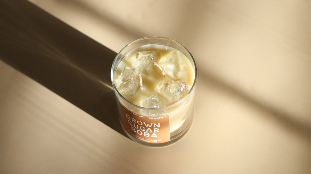 Brown Sugar Boba Container Candle Bergamot Almond Earl Grey Tea Scent