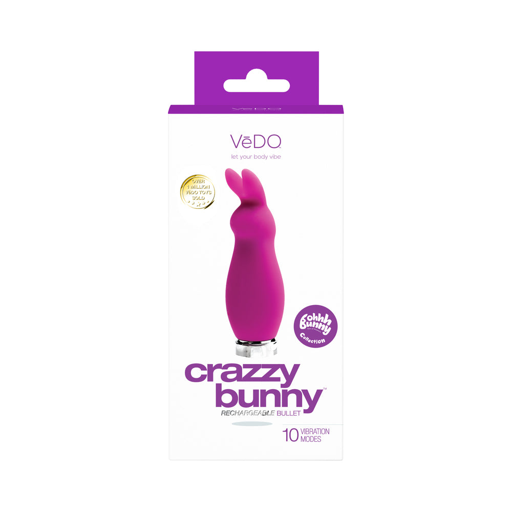 VeDO Crazzy Bunny Rechargeable Mini Vibe - Perfectly Purple