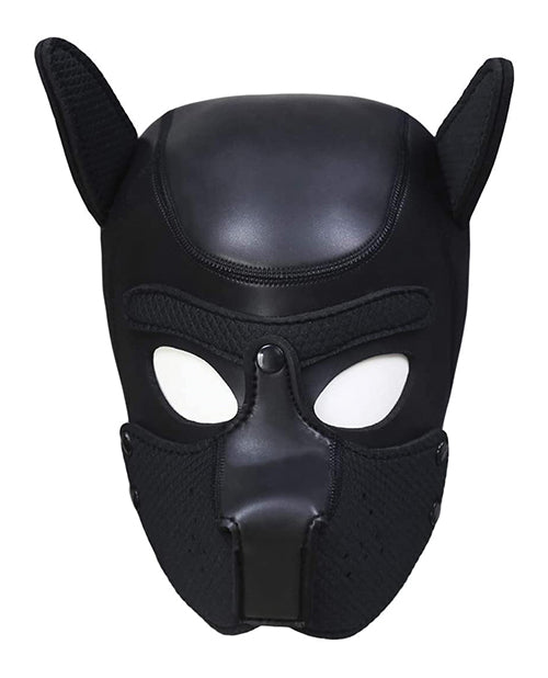 Puppy Hood Neoprene Black Detachable Adjustable Straps