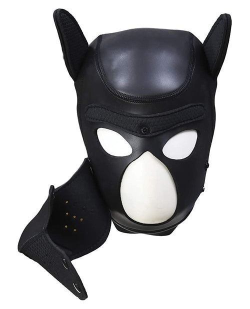 Puppy Hood Neoprene Black Detachable Adjustable Straps
