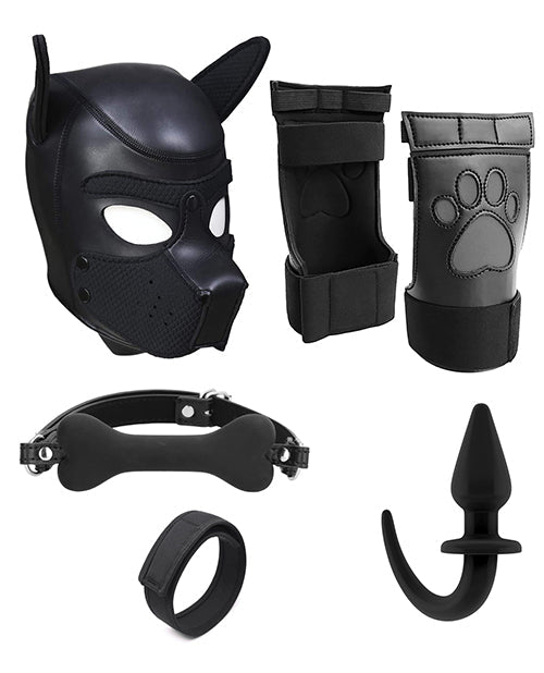 Puppy Play Complete Kit LXL Black All In One Accessories