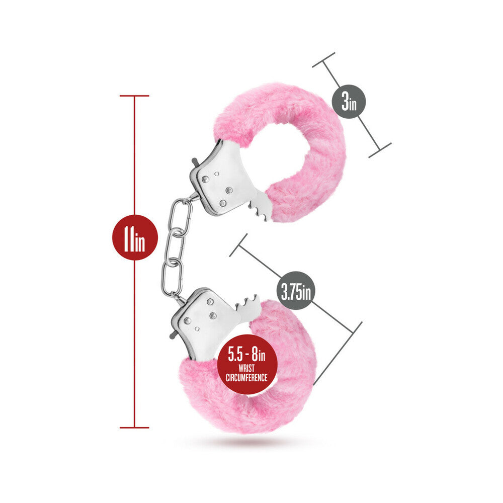 Temptasia Adjustable Faux Fur Cuffs Pink