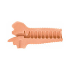 Curve Toys Mistress Perfect Suck Courtney Vibrating Deep Throat Mouth Stroker Beige