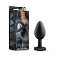 Temptasia Bling Anal Plug with Heart-Shaped Gem Base Small Black