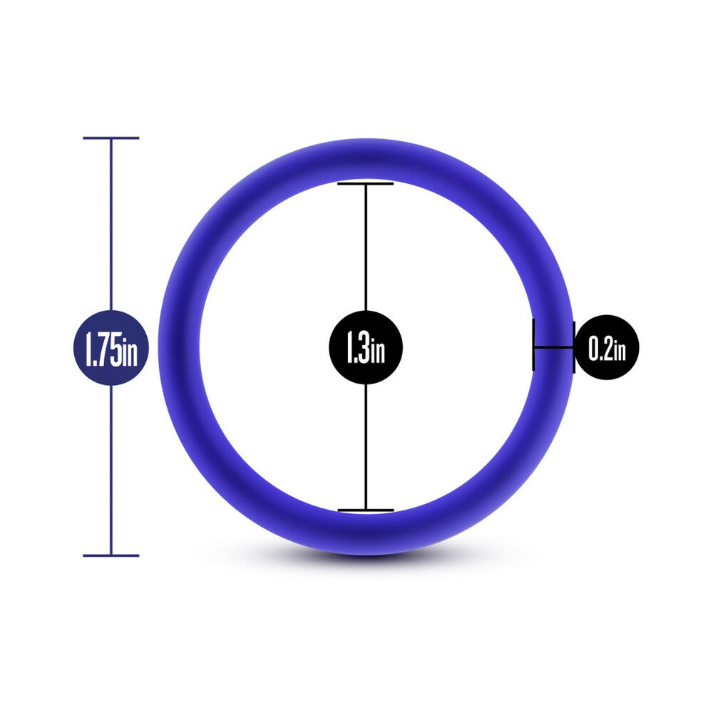 Performance VS1 Pure Premium Silicone Cockrings 3-Pack Medium Indigo