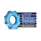 Stay Hard Glo Nutz Cockring 40-Piece Display Fishbowl Blue