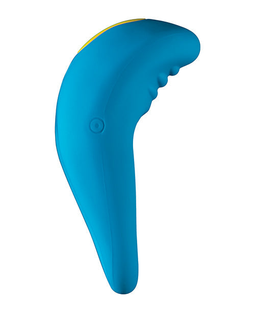 ROMP Juke Vibrating Cockring Silicone Blue Dual Stimulation