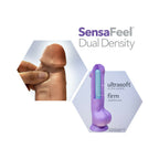 Au Naturel 9.5 in. Posable Dual Density Dildo with Balls Tan