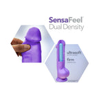Au Naturel Bold Delight 6 in. Posable Dual Density Dildo with Balls Pink