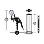 Performance VX8 Premium Penis Pump System with Silicone Cock Strap Clear
