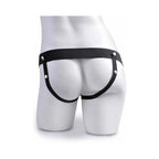 Fetish Fantasy Series Vibrating 8 in. Hollow Strap-On With Balls Brown/Black