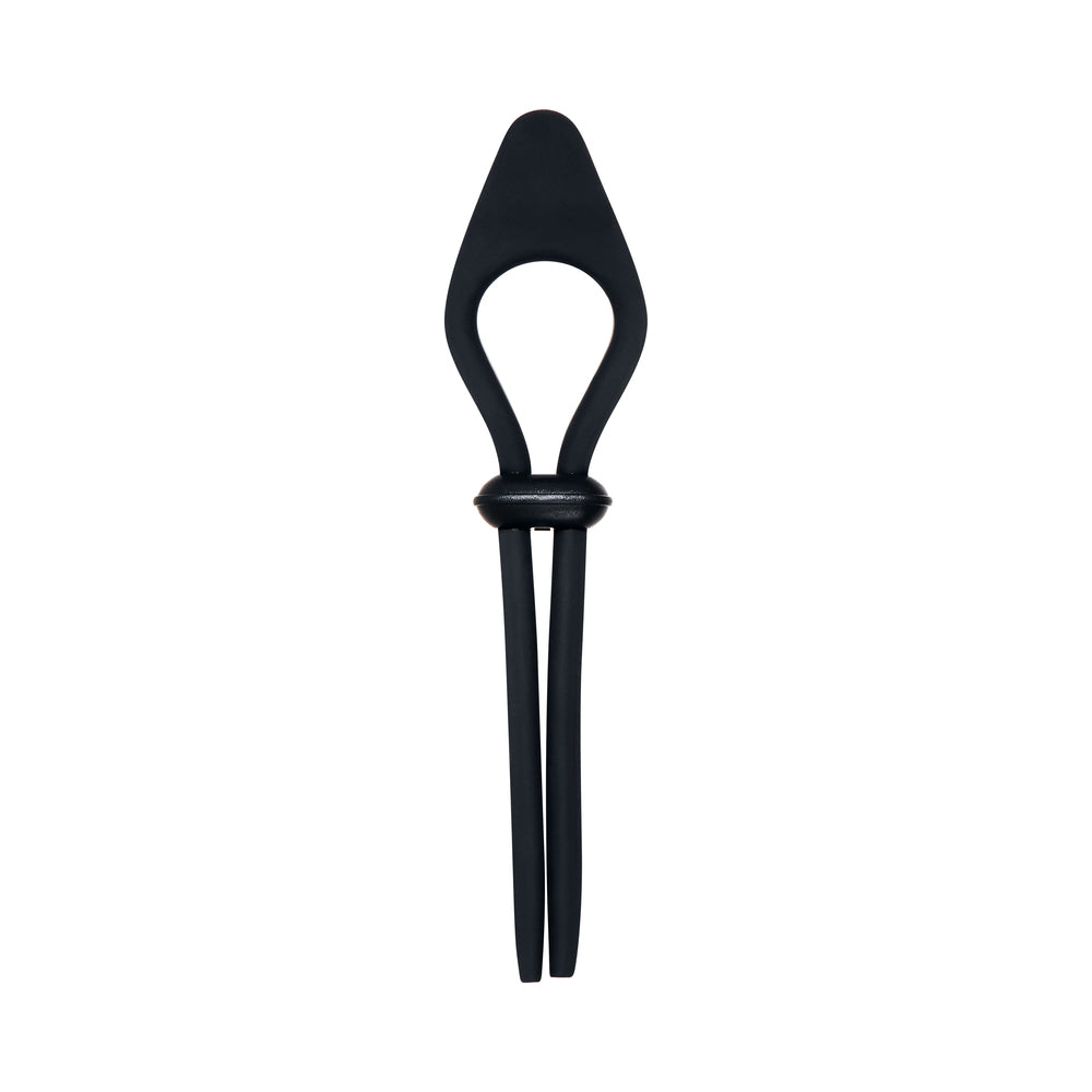 Zero Tolerance Black Tie Affair Rechargeable Silicone Cock Tie Cockring Black