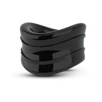 Stay Hard Beef Ball Stretcher Snug 1 in. Black