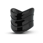 Stay Hard Beef Ball Stretcher Snug X Long 1 in. Black