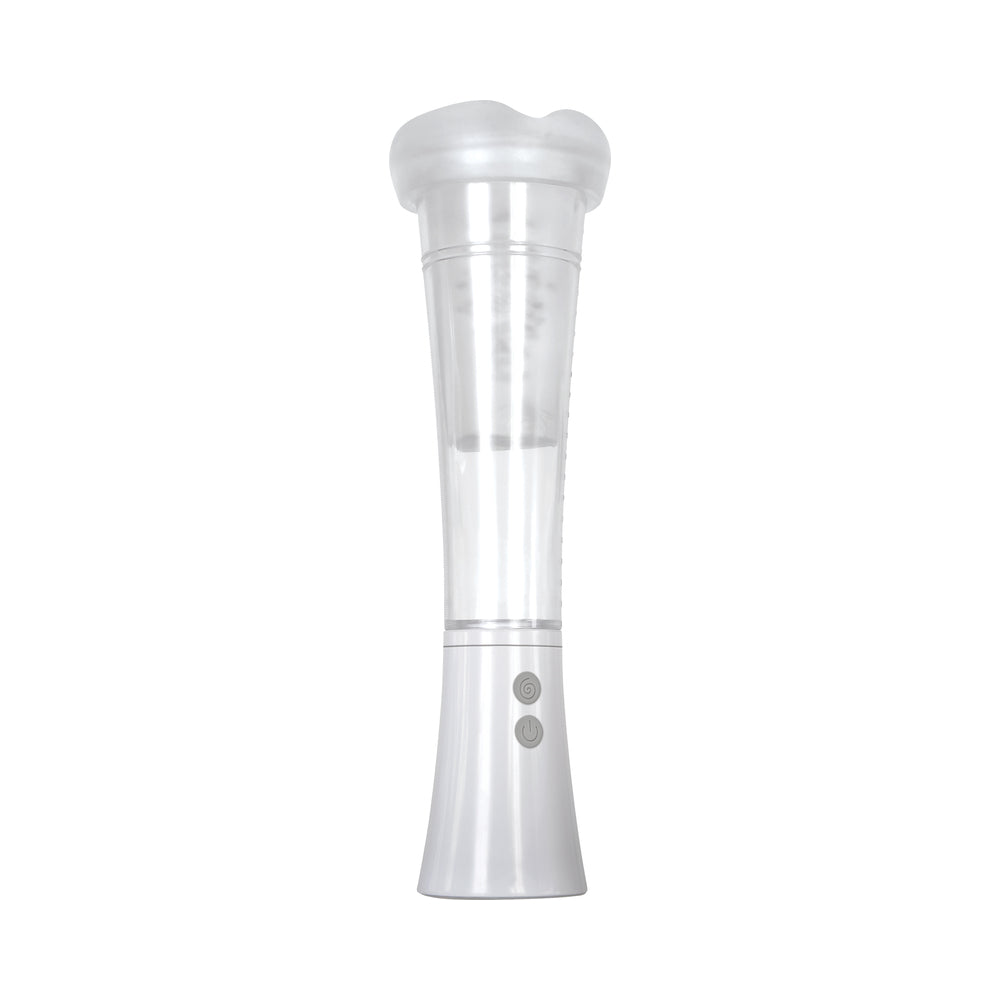 Zero Tolerance Sucking Good Rechargeable Vibrating Vacuum Pump Stroker Clear/White