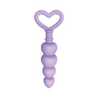 Evolved Sweet Treat Heart-Shaped Beaded Silicone Anal Plug Light Purple