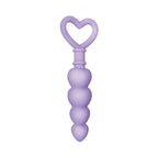 Evolved Sweet Treat Heart-Shaped Beaded Silicone Anal Plug Light Purple